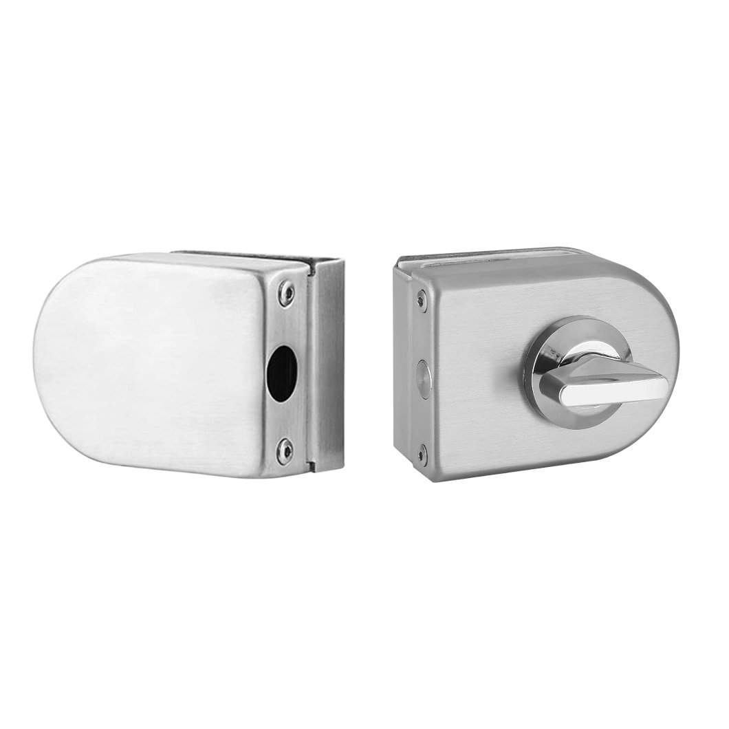 Glass To Glass Door Lock with Strike Box (one Side Knob Only)